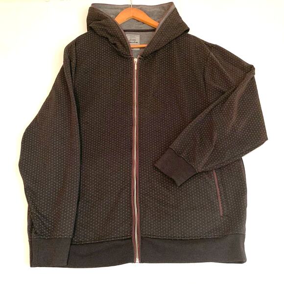 LOUIS CHAVLON Men’s Charcoal Grey Red Trim Full Zip Front Jacket Size 3XL - Picture 1 of 15